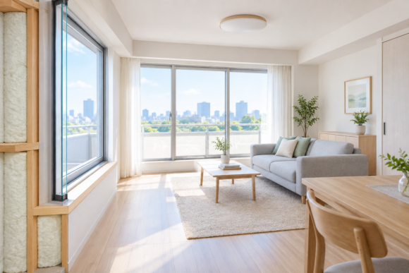 マンションで断熱リフォームを検討するイメージ
